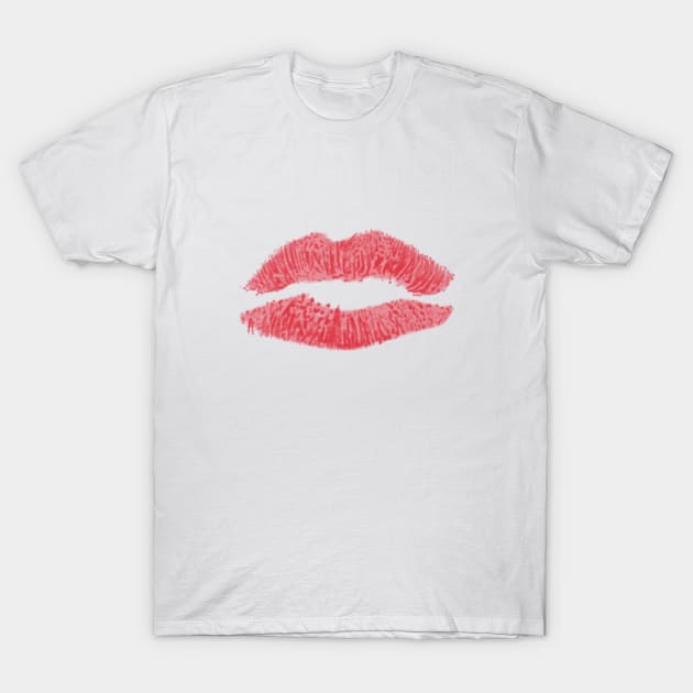 Kiss Lipstick T-Shirt by gin3art